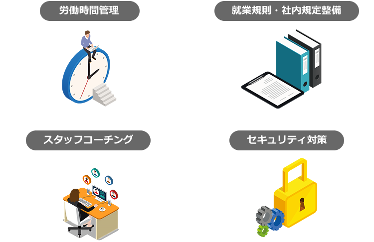 労働環境の整備やスタッフのコーチング
