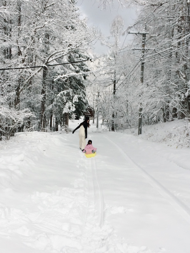 初めての雪遊び