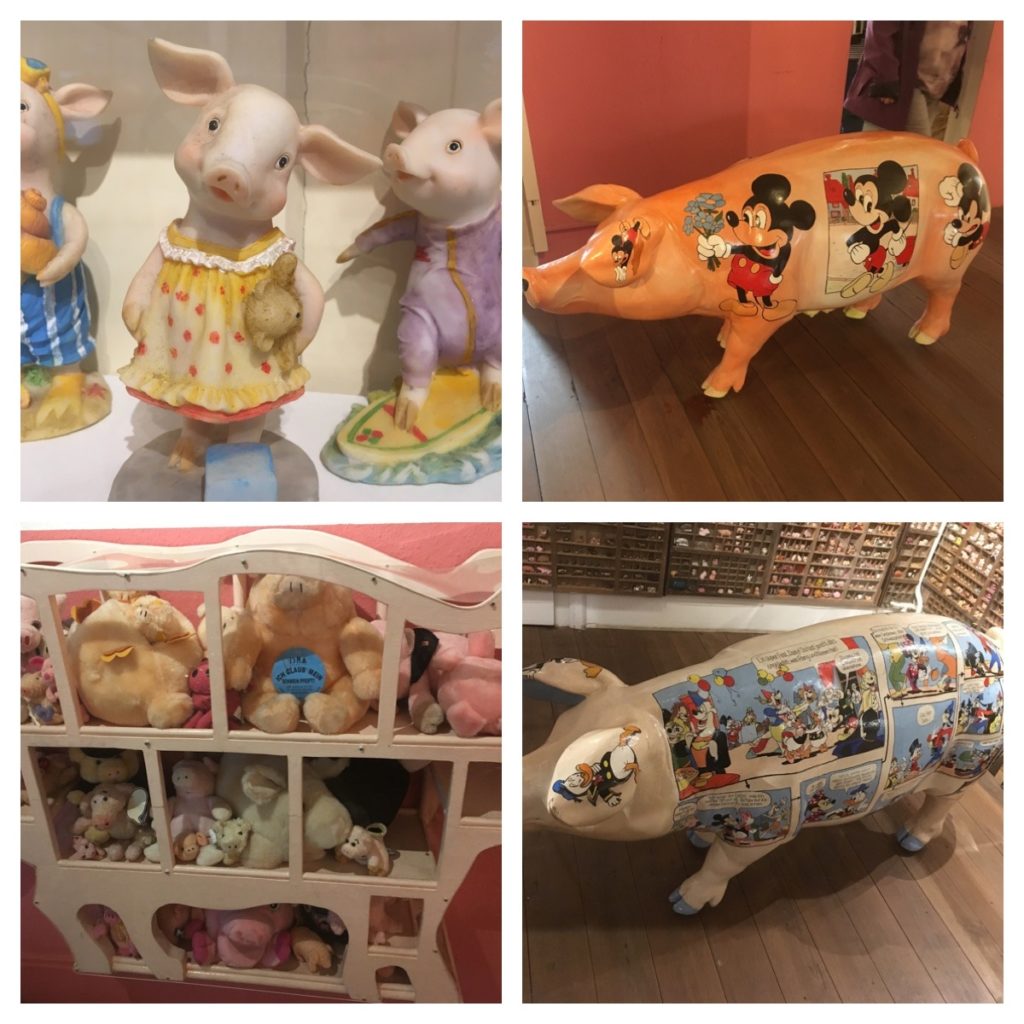 豚グッズが展示された「豚博物館」