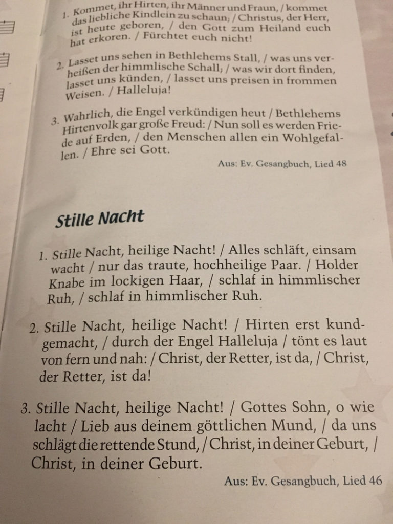 ドイツ語のきよしこの夜(Silent Night)