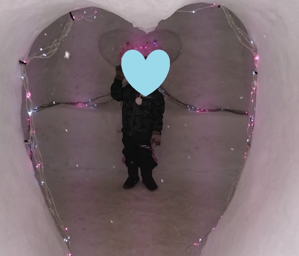 かまくらの中で野息子